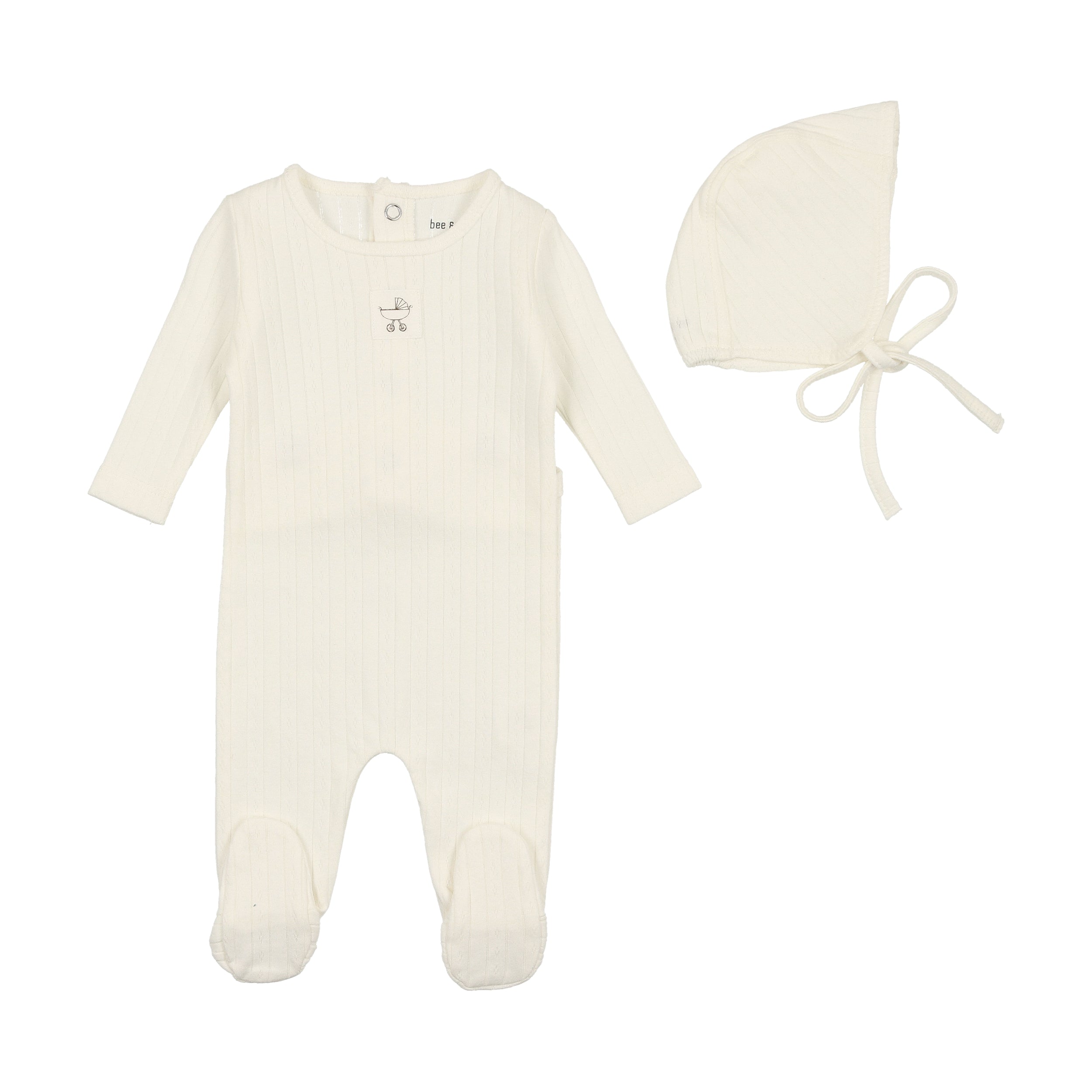 Classic Pointelle Footie W Bonnet