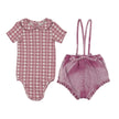 Kin & Kin Ruffled Overall & Onesie Set