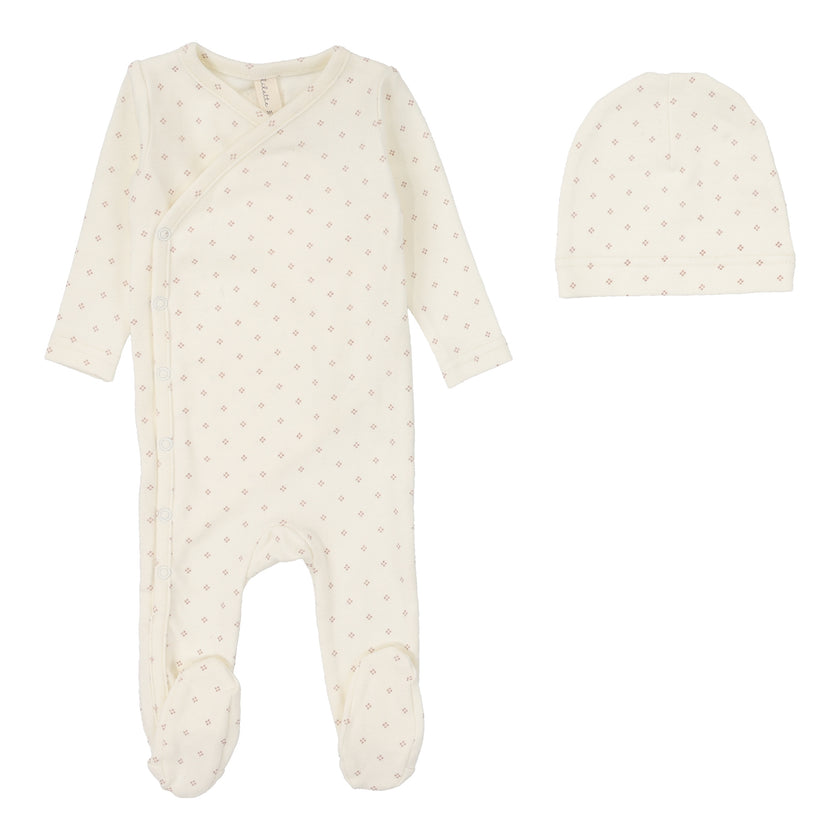 Dotty Knit Footie Set