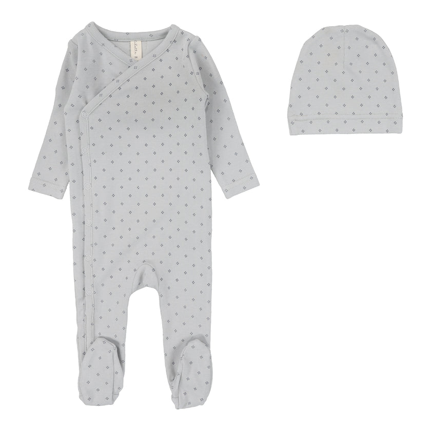Dotty Knit Footie Set