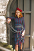Plaid Smocked Blouse and Skirt Set