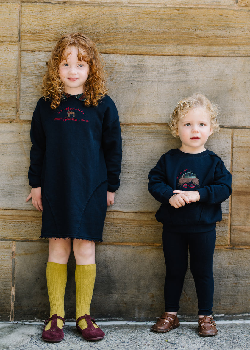 Plaid Detail Boys Sweatshirt