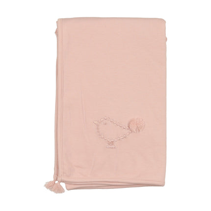Embroidered Bird Blanket