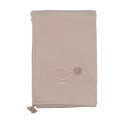Embroidered Bird Blanket