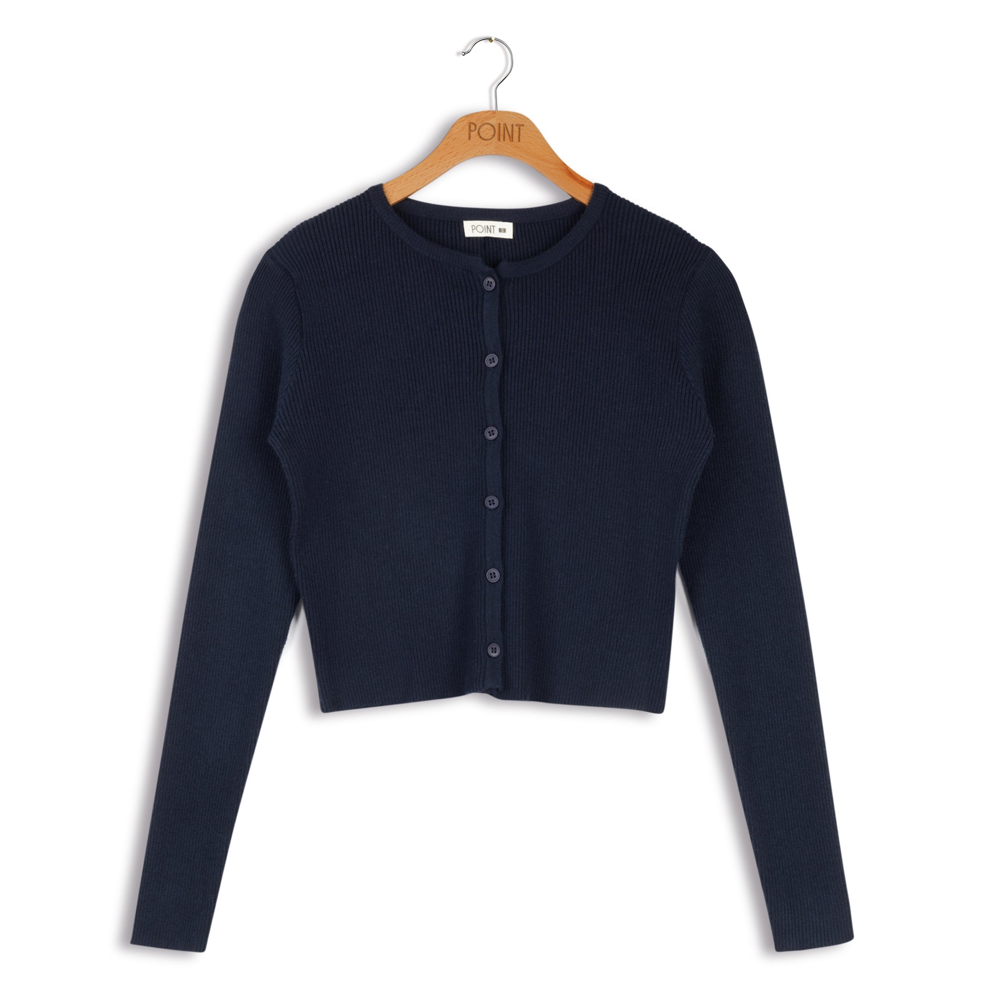 Point Ribbed Cardi