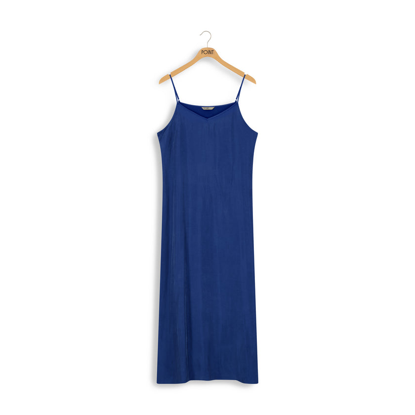 sueded a-line slip dress