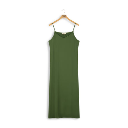 A-Line satin slip dress