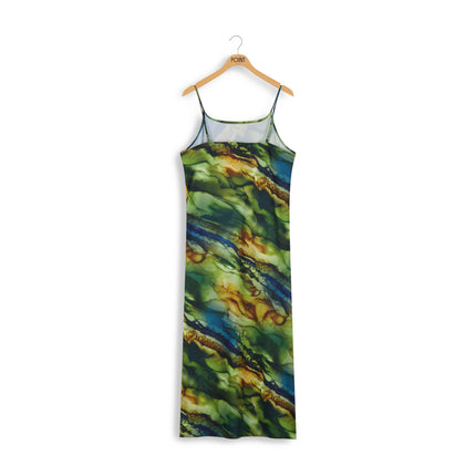 satin straight  slip dress