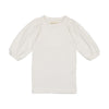 Baloon 3/4 sleeve Pointelle t-shirt