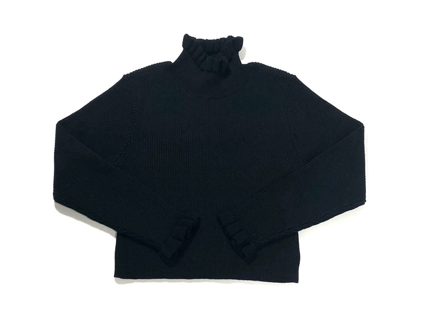 Rib knit turtleneck