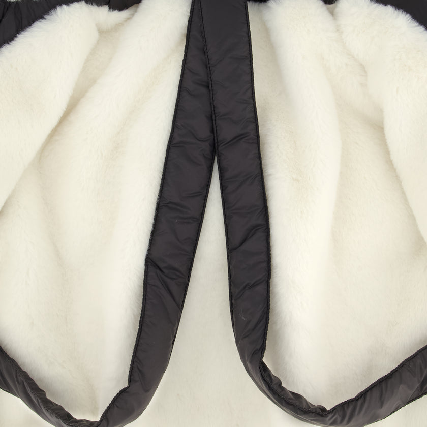 Scrunch Coat with Black Fur