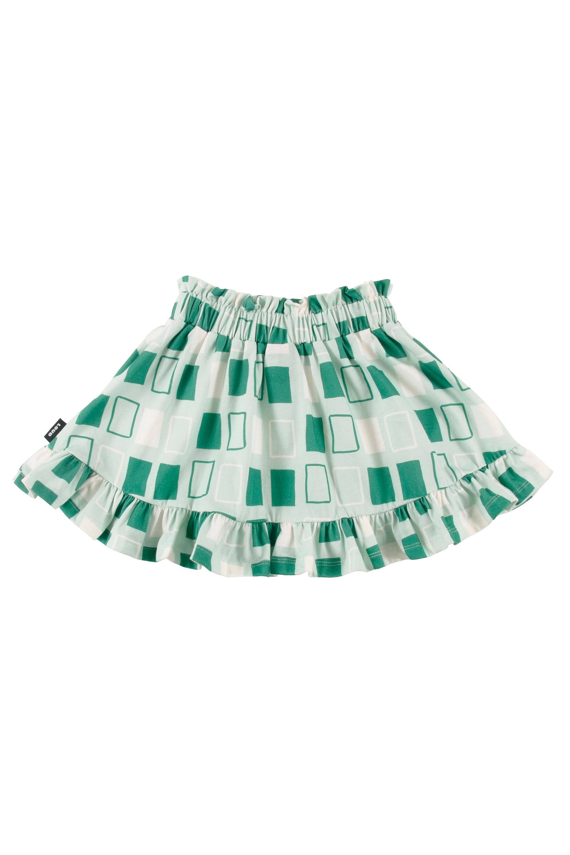 Loud Mini Green Abstract Skirt