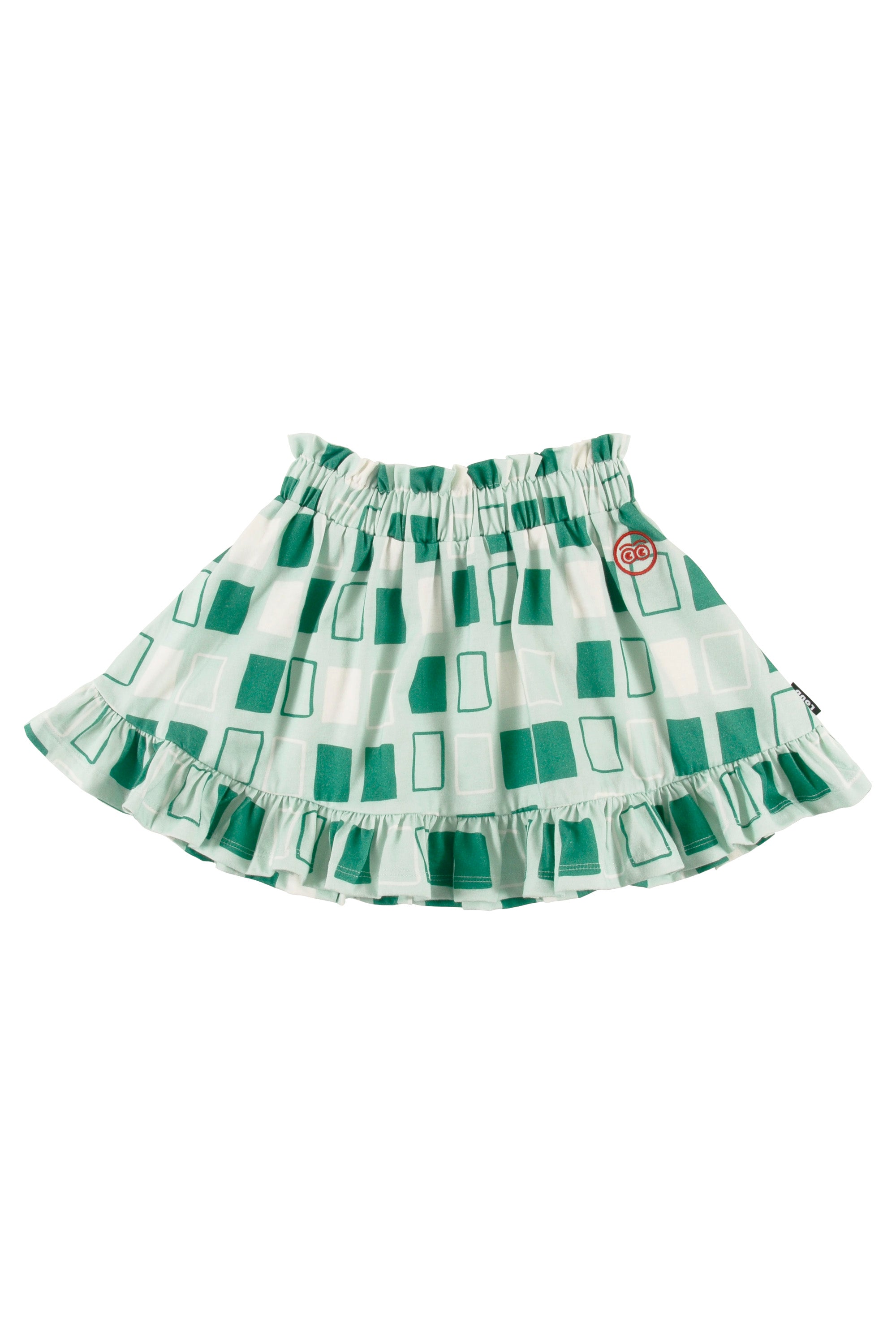 Loud Mini Green Abstract Skirt