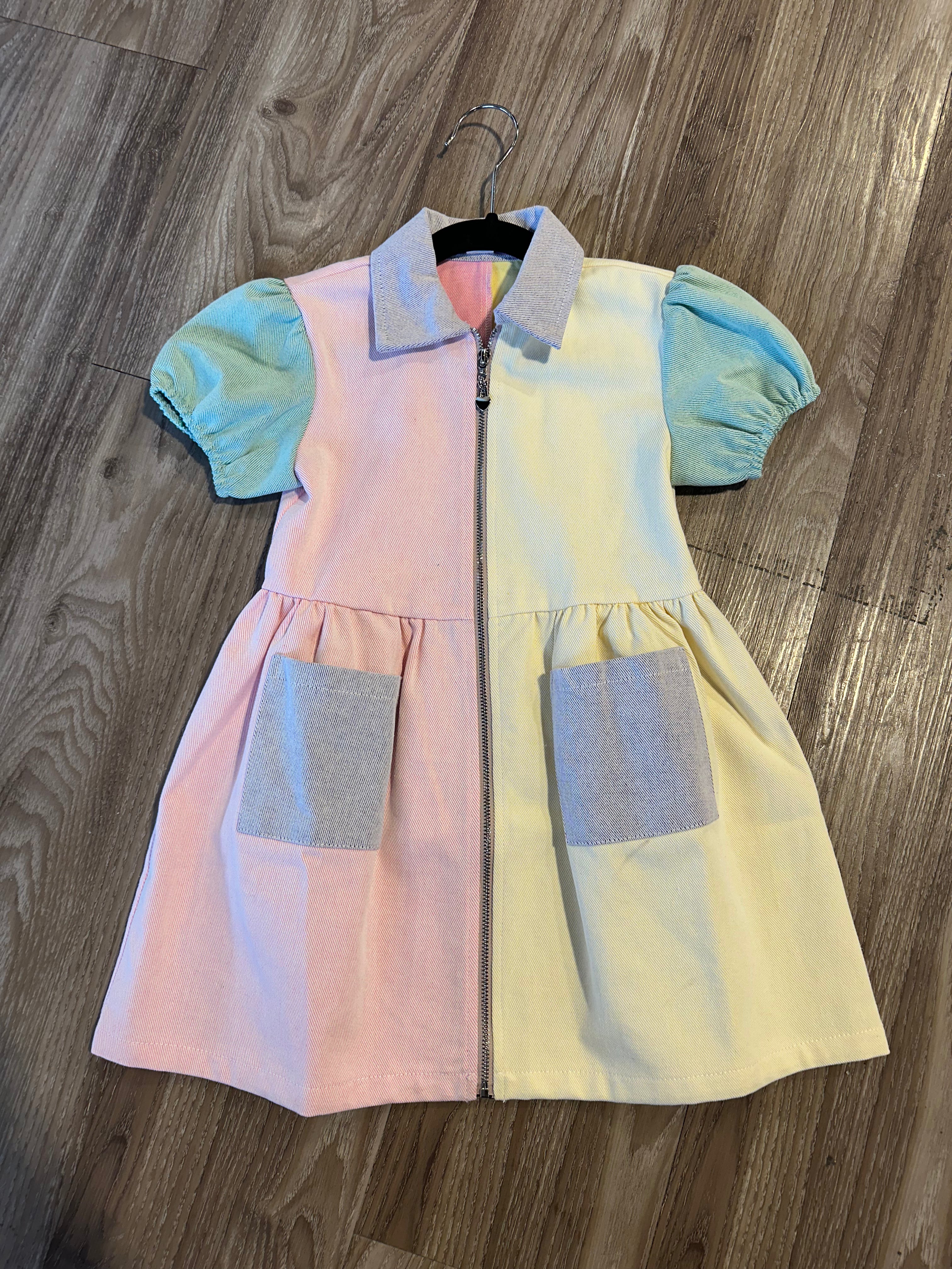 Pastel Jean Dress