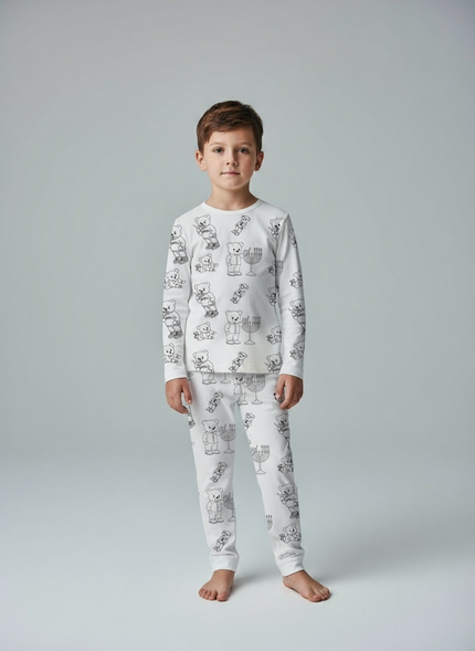 Boy Bear Color Your Own Pajamas