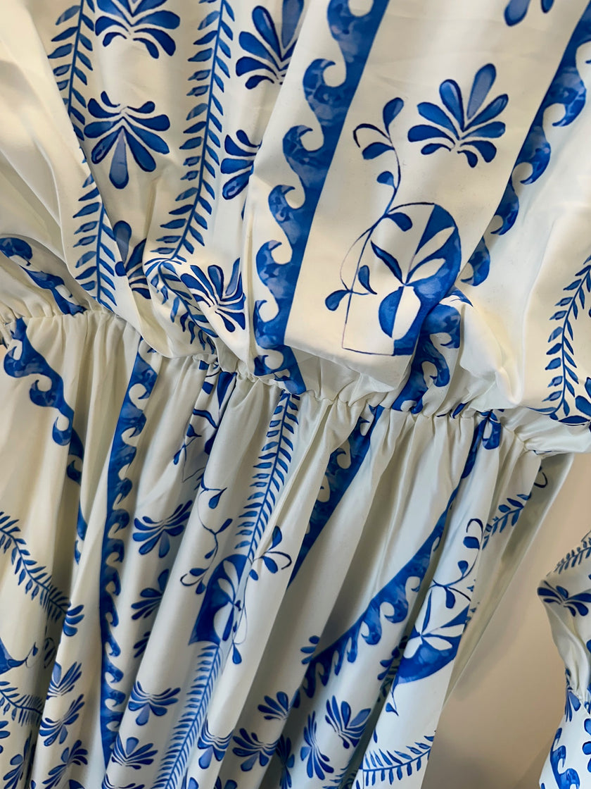 Printed Side Tie Waisted Dress