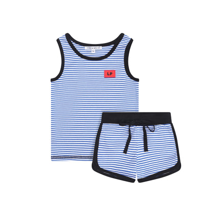 Little Parni Striped Tank Set