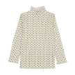 scalloped edge mockneck