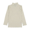 scalloped edge mockneck