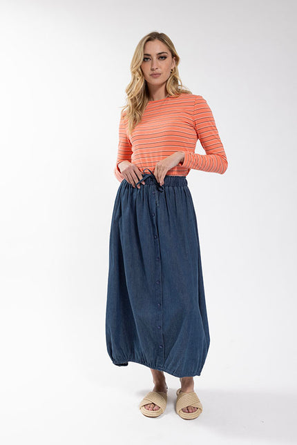 Drawstring Hem Skirt