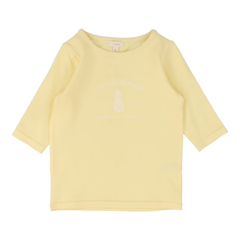 Girls Print Tee Three Quarter Sleeve Tee