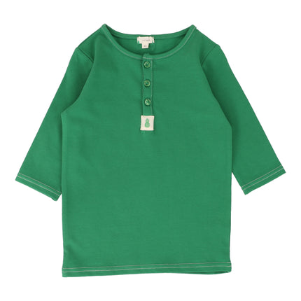 Girls Henley Tee Three Quarter Sleeve