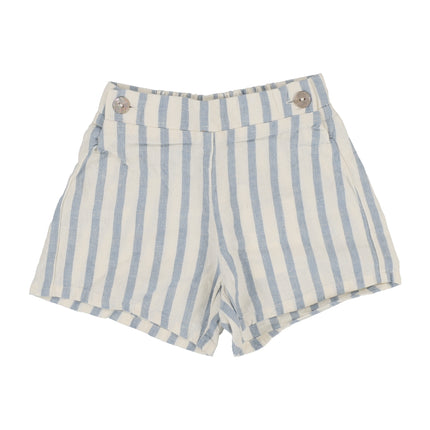 Linen Stripe Pull On Shorts