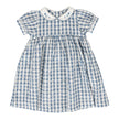 Gingham Dress Three Quarter Sleeve