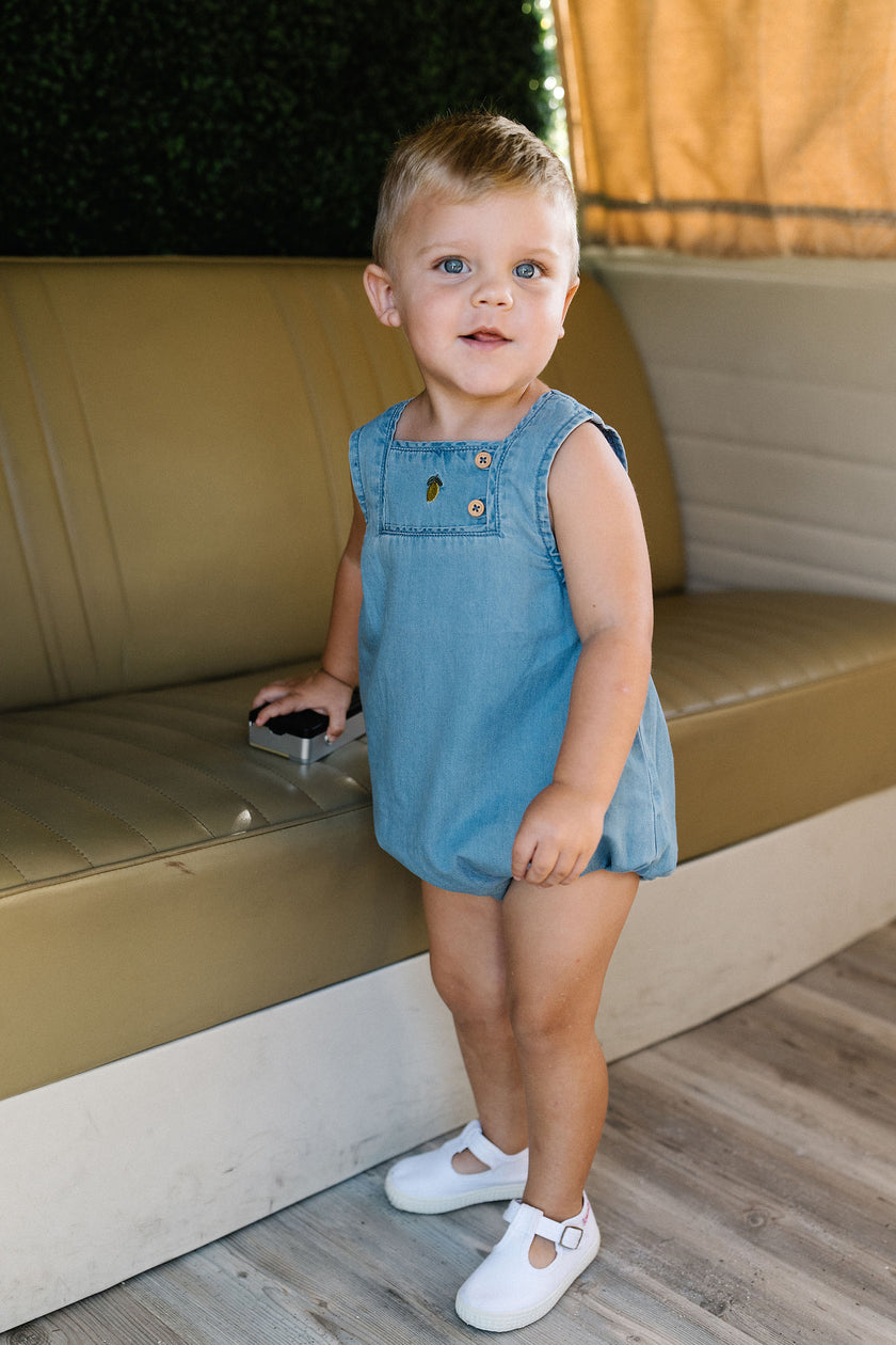 Lil Legs Denim Capsule Boys Romper