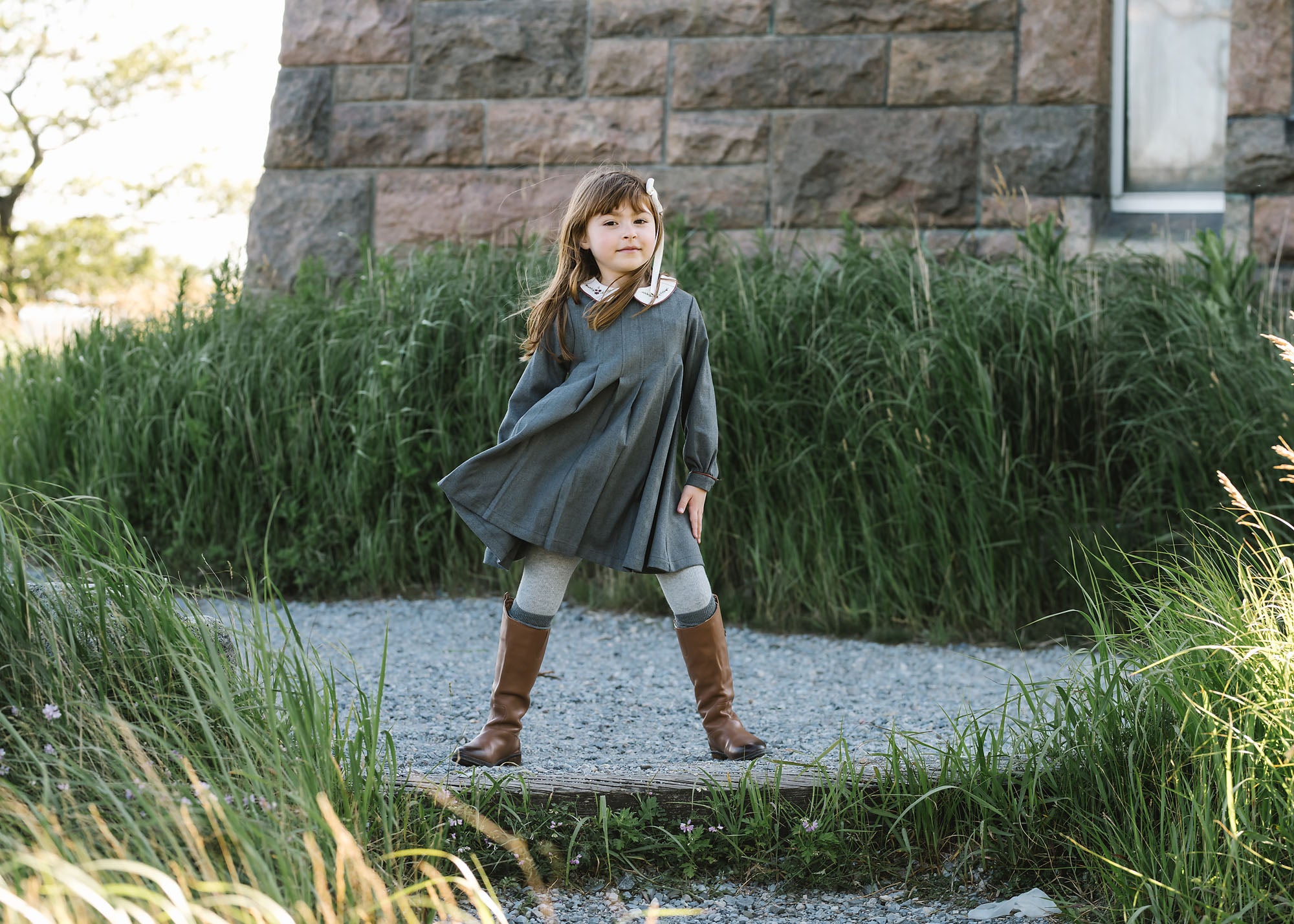 Collar Pleated Dress