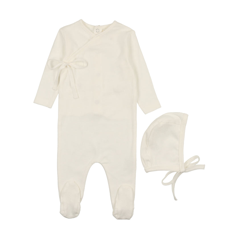 Pointelle Heart Footie/Beanie