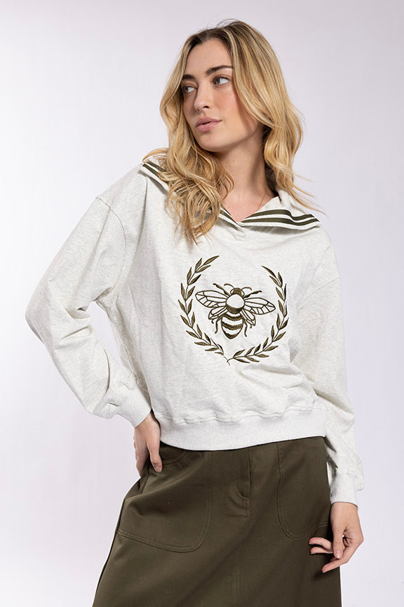 Bee emblem sweatshirt