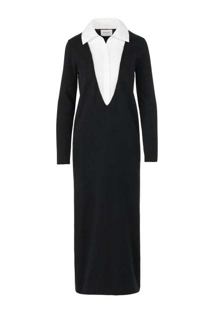 Knit dress with White Shirt