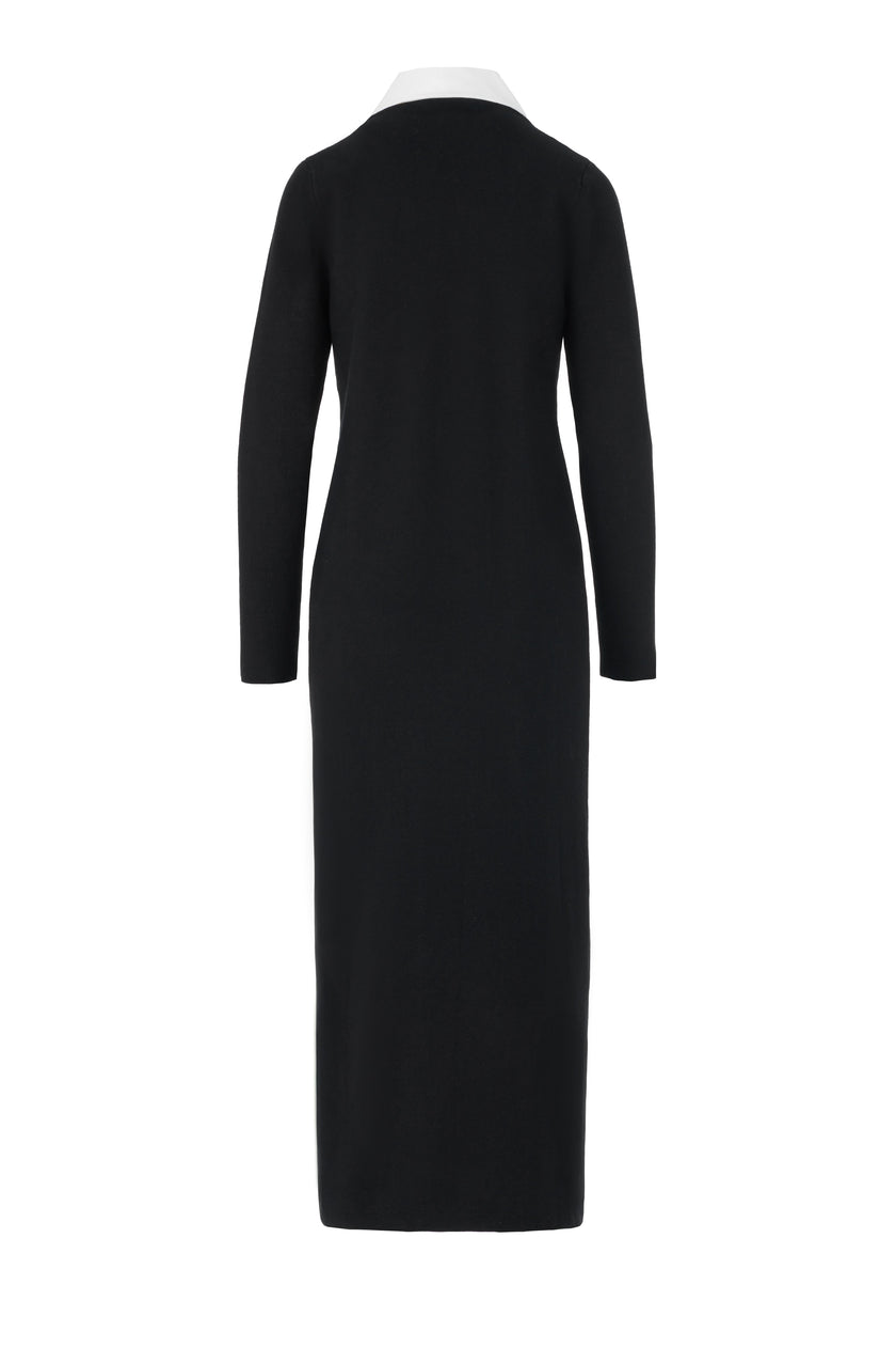 Knit dress with White Shirt