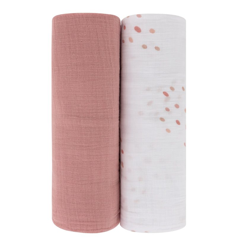 Two Pack Muslin Swaddles