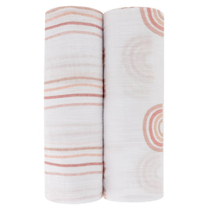 Two Pack Muslin Swaddles