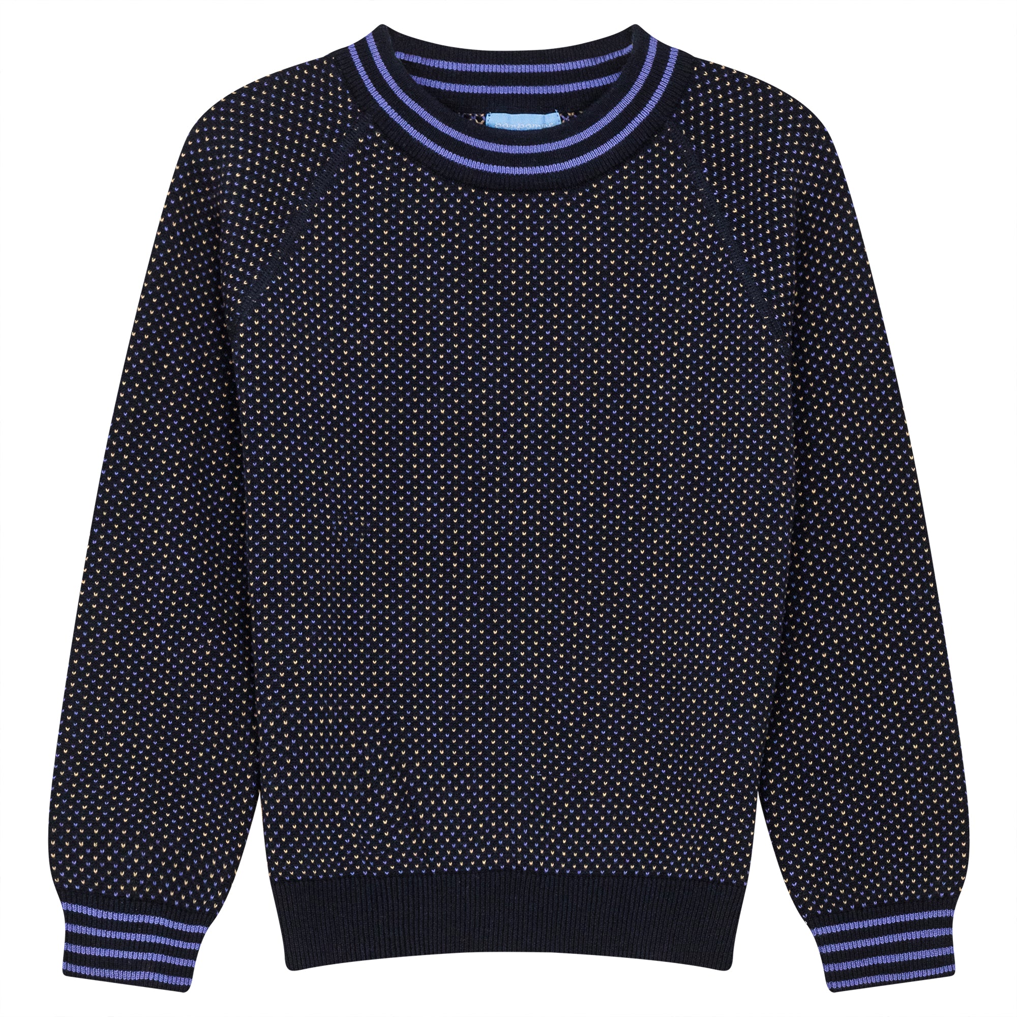 Navy Printed Sweater