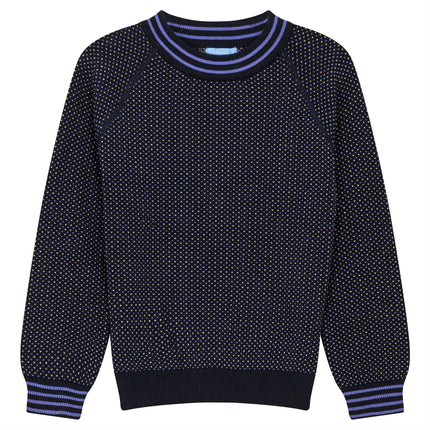 Navy Printed Sweater