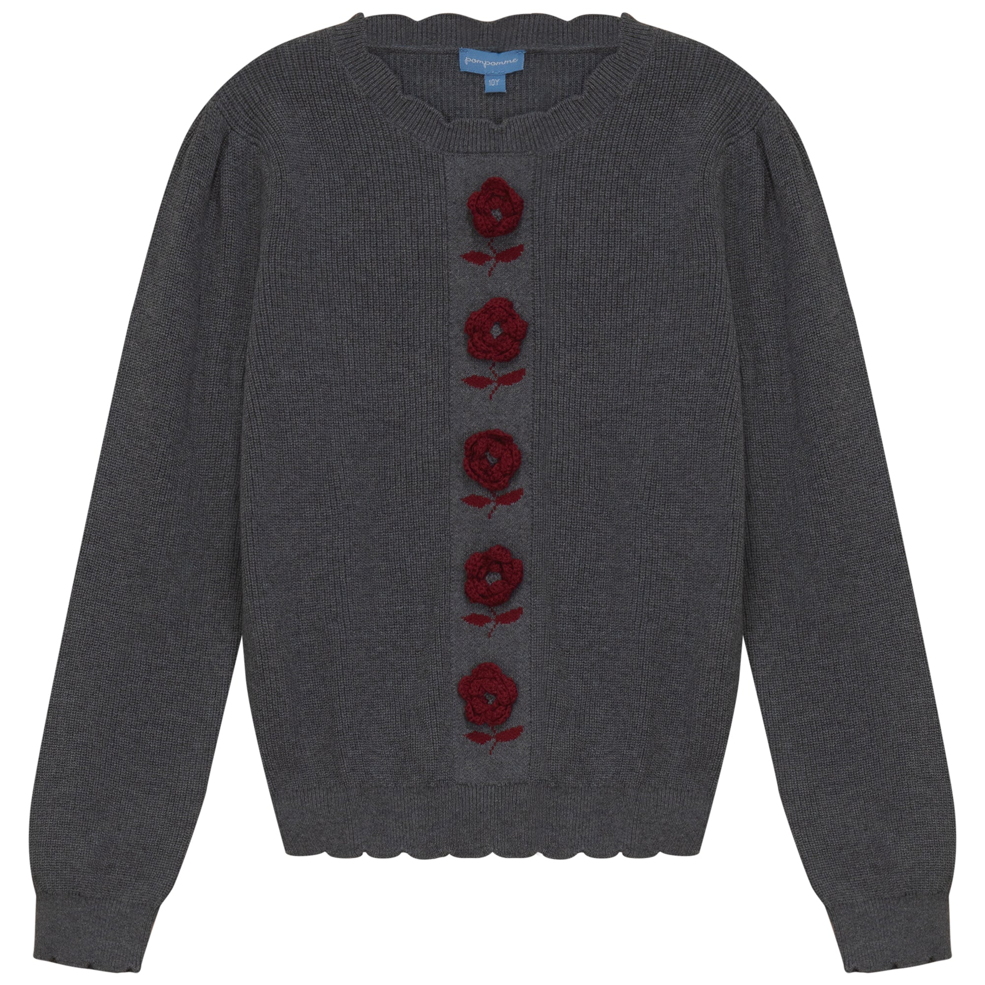 Embroidered Flower Sweater fw25