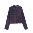 Plaid Smocked Blouse and Skirt Set
