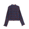 Plaid Smocked Blouse and Skirt Set