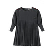 Pleated Button Dress