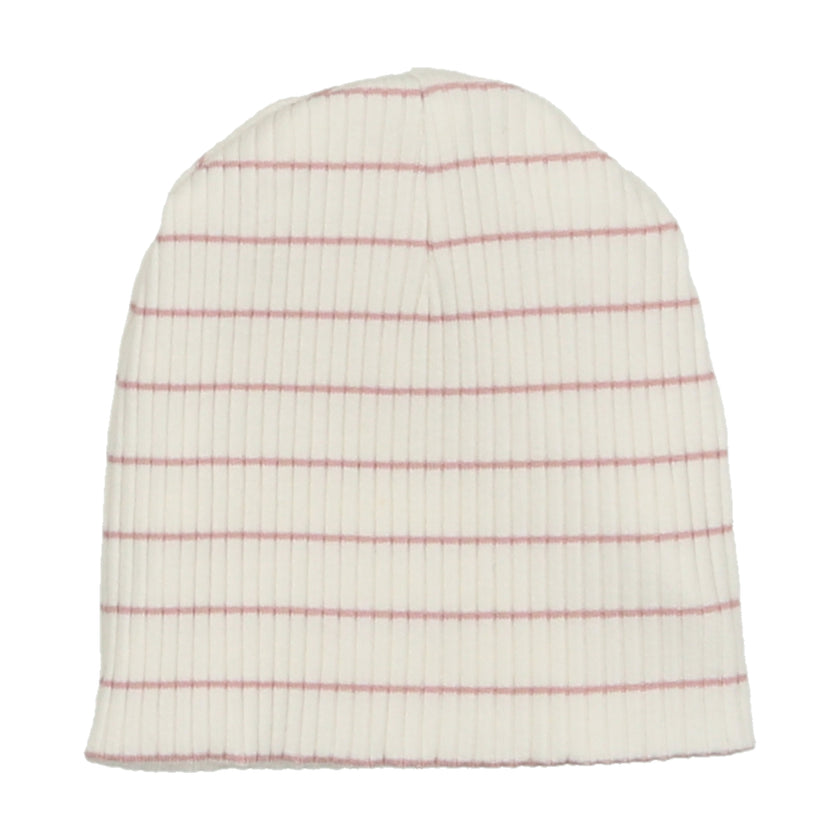 Ribbed Stripe Footie & Beanie