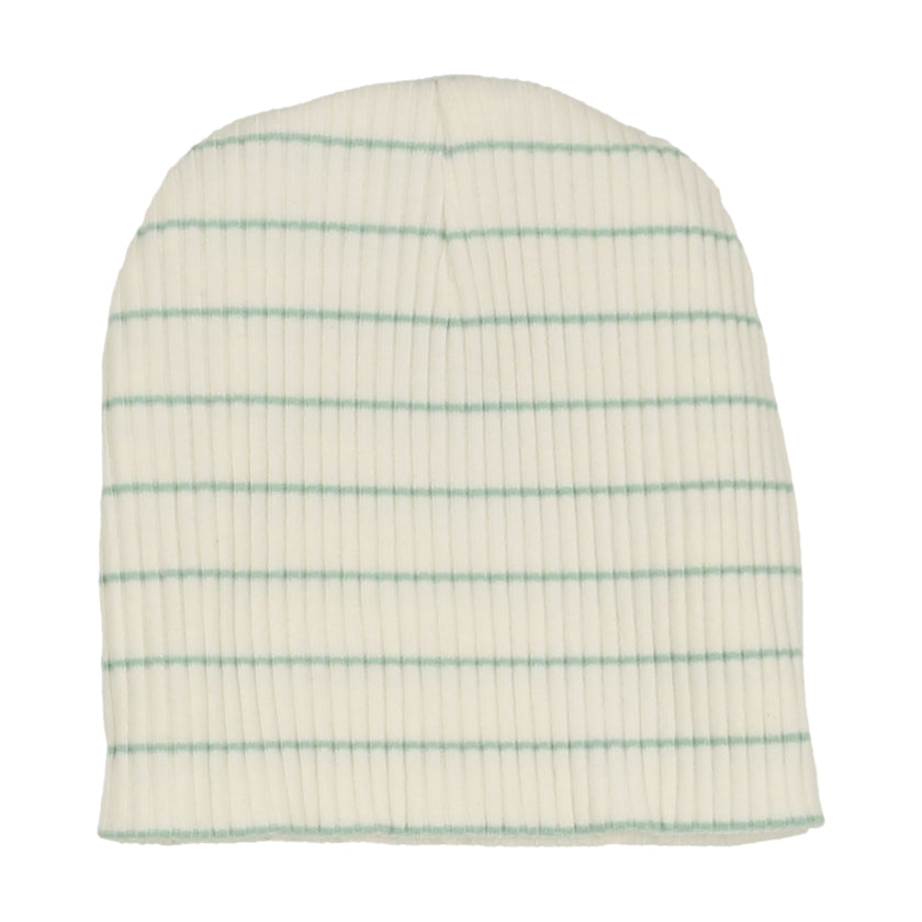 Ribbed Stripe Footie & Beanie
