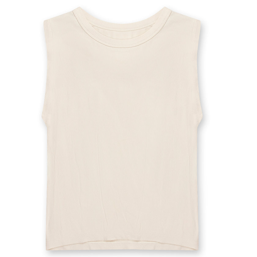Point Crew Neck Crop Tank