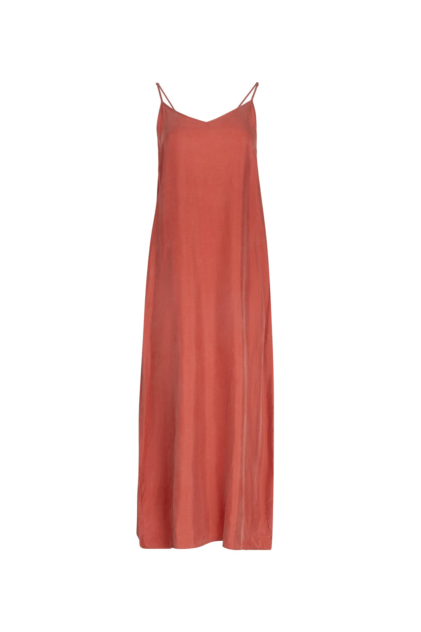 Point Brushed A Line Slip Dress