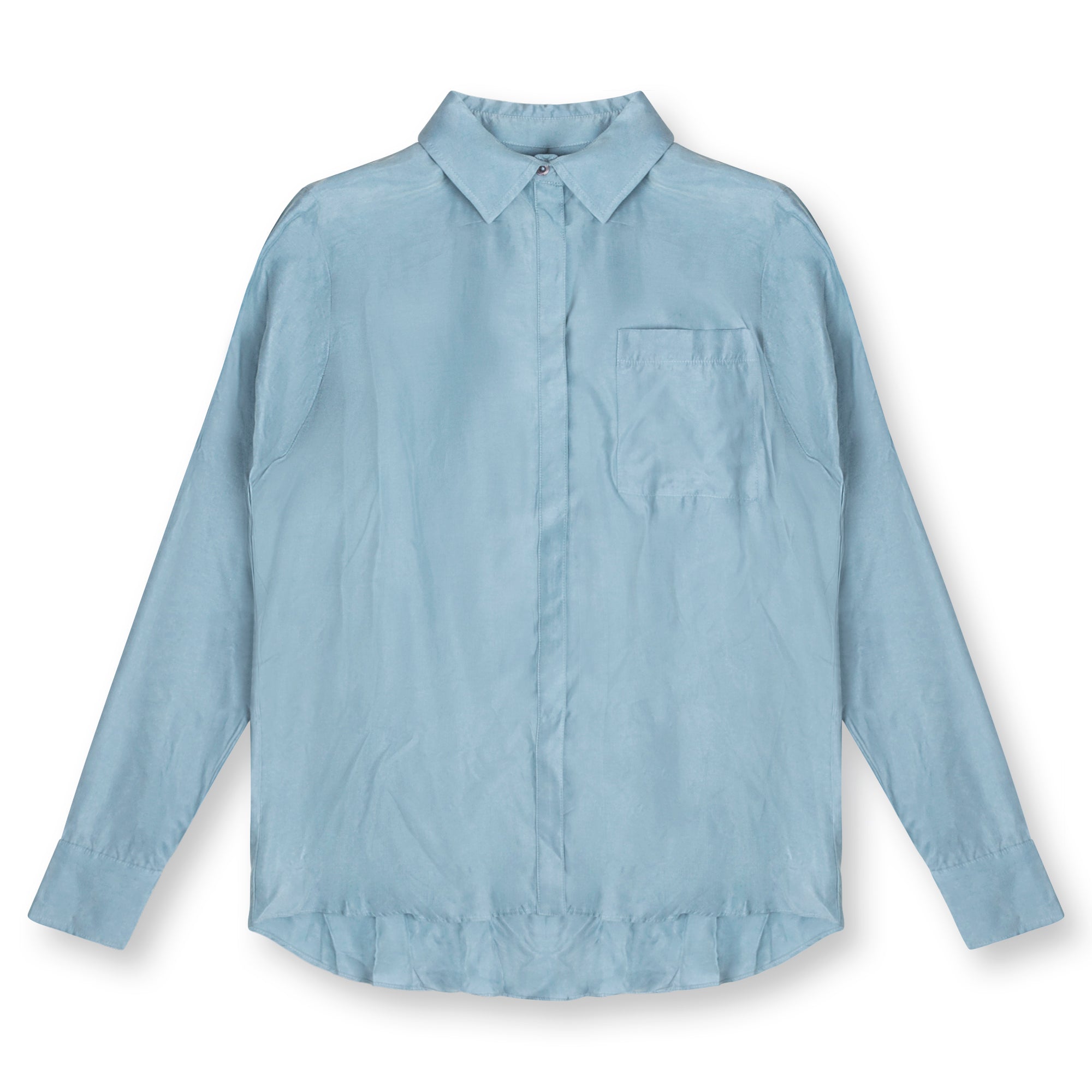 Point Brushed Oversized Button Up