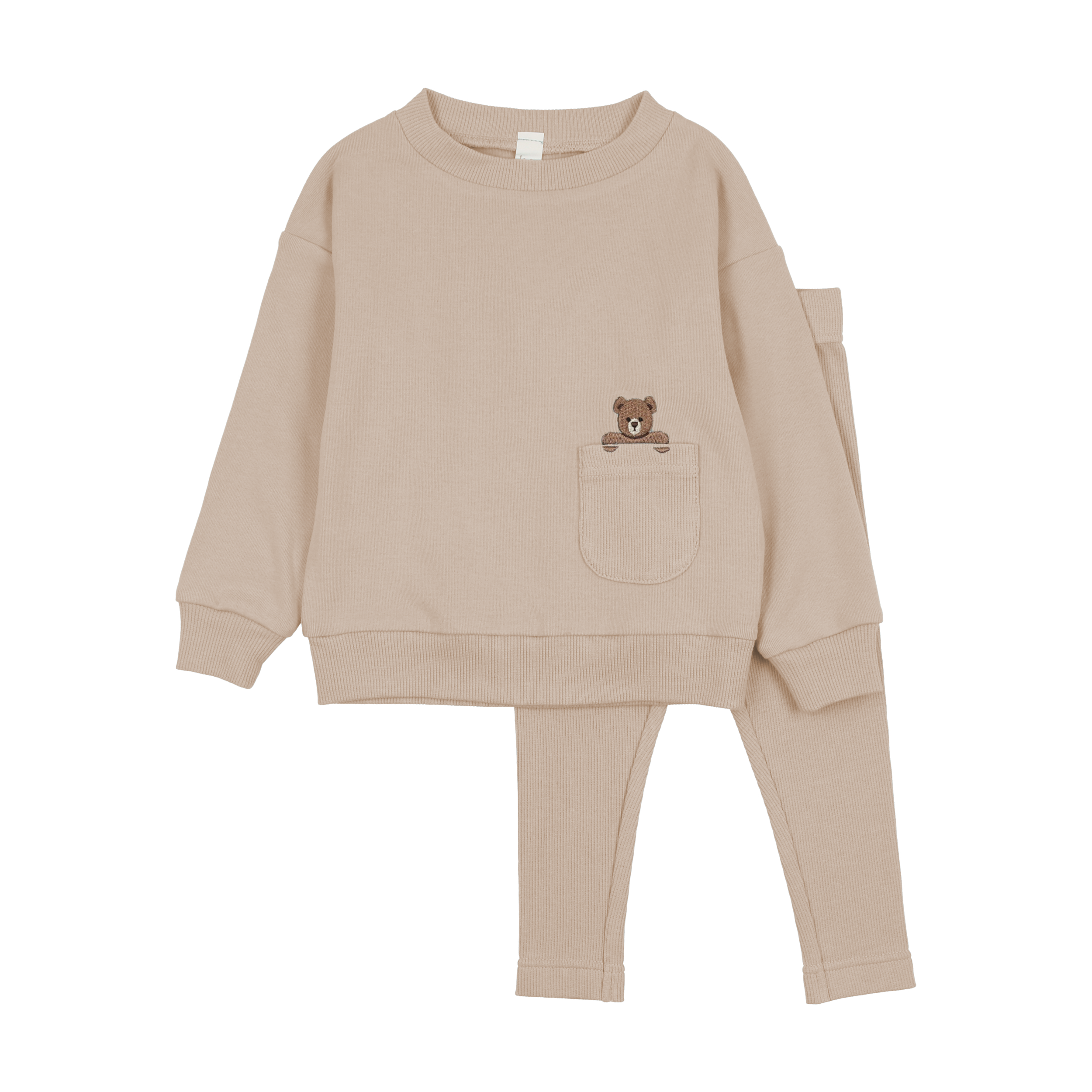 embroidered bear baby set