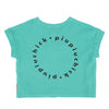 Turquoise logo tee