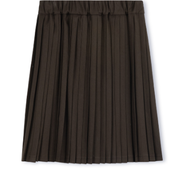 wool pleated elastic skirt